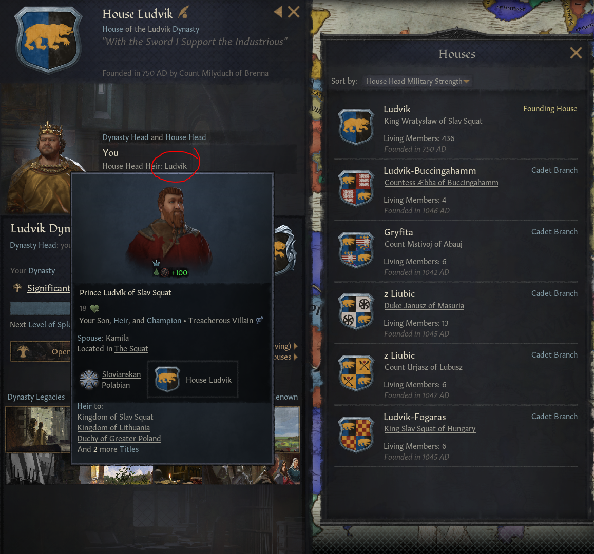 CK III CK3 systems House/Dynasty Head not properly assigning